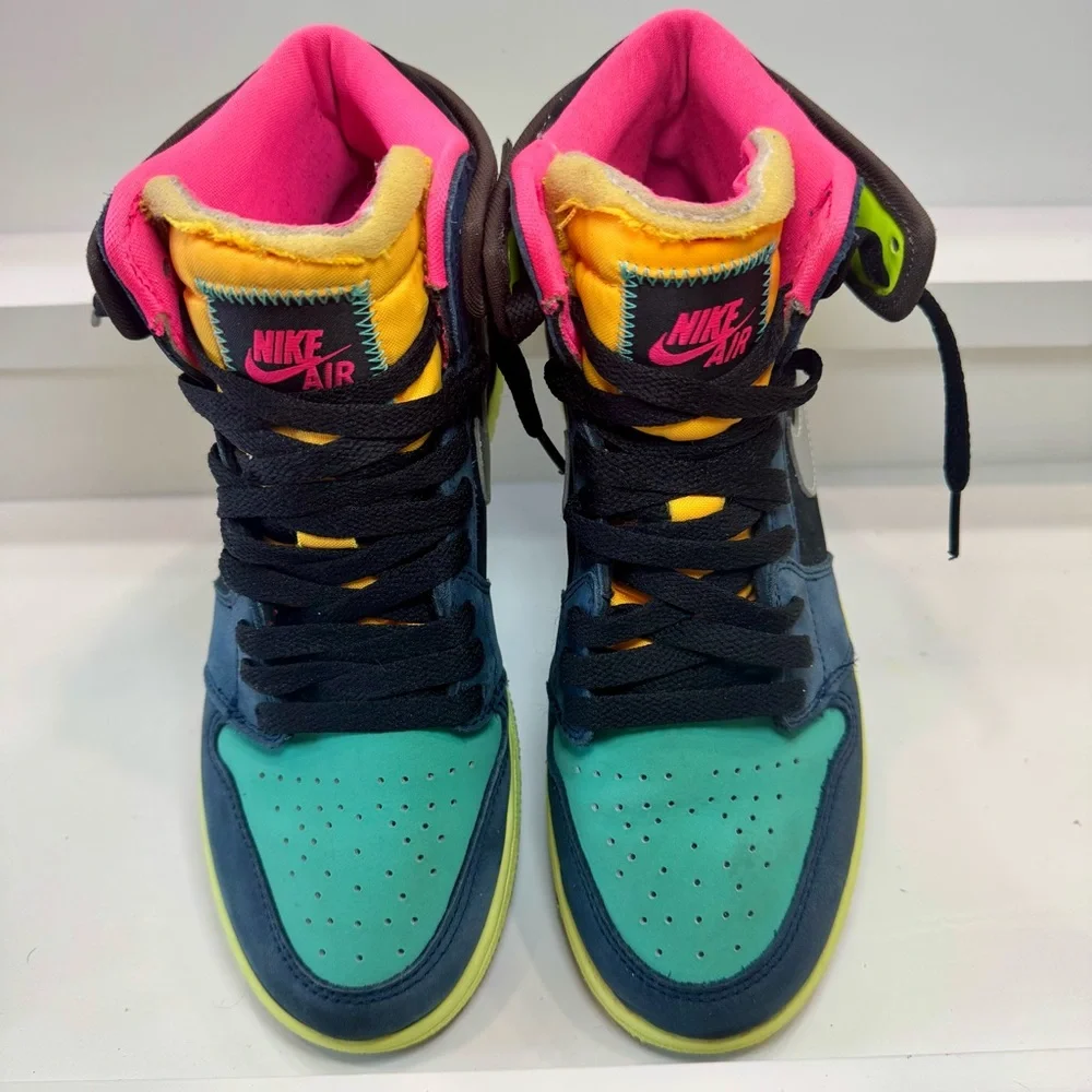 🔥🤯🦄Rare Jordan 1 Tokyo Biohack GS 6.5Y/Women 8 Cyberpunk Dystopian Streetwear - Picture 7 of 16